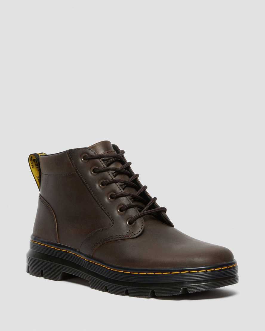 Dr. Martens Bonny Nahka Miesten Vapaa-ajan Nilkkurit - TummanRuskea Nilkkurit [029-OWQLCH]